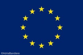 BANDIERA UNIONE EUROPEA, CM 50&times;75